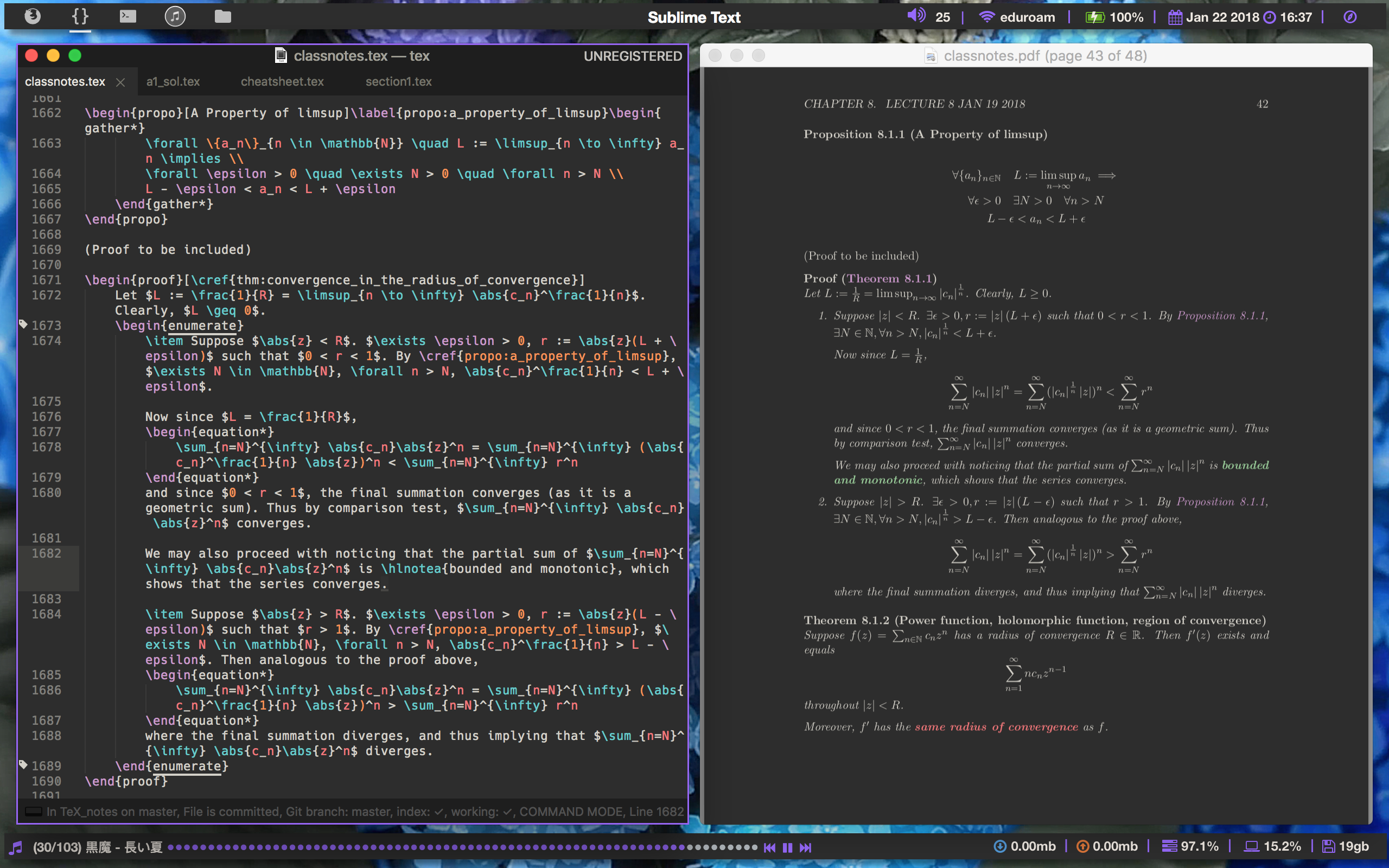 My new workspace for LaTeX